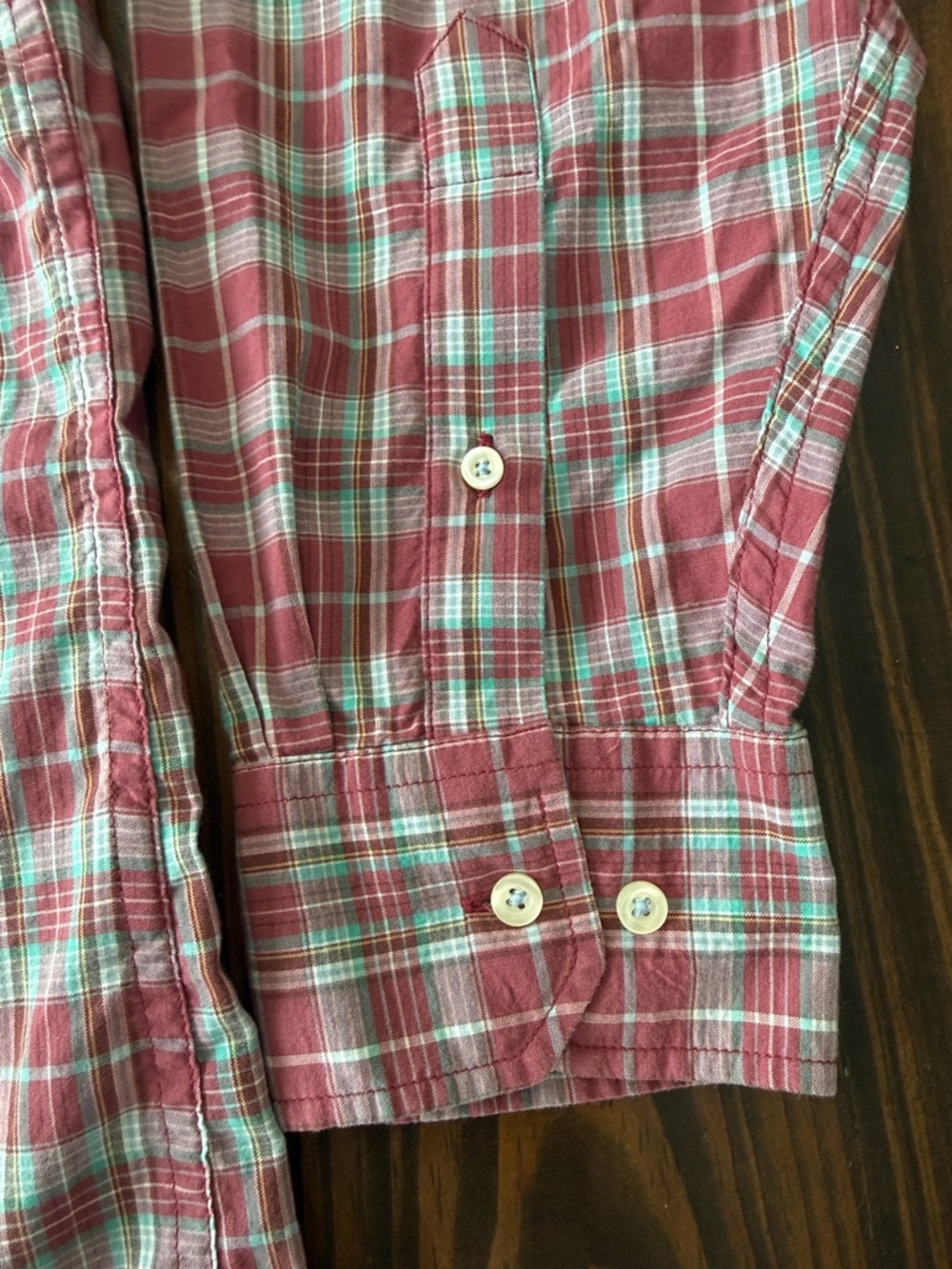 Southern Tide Classic Fit Men’s Button-Down Plaid Shirt Red / White Large - Picture 5 of 8